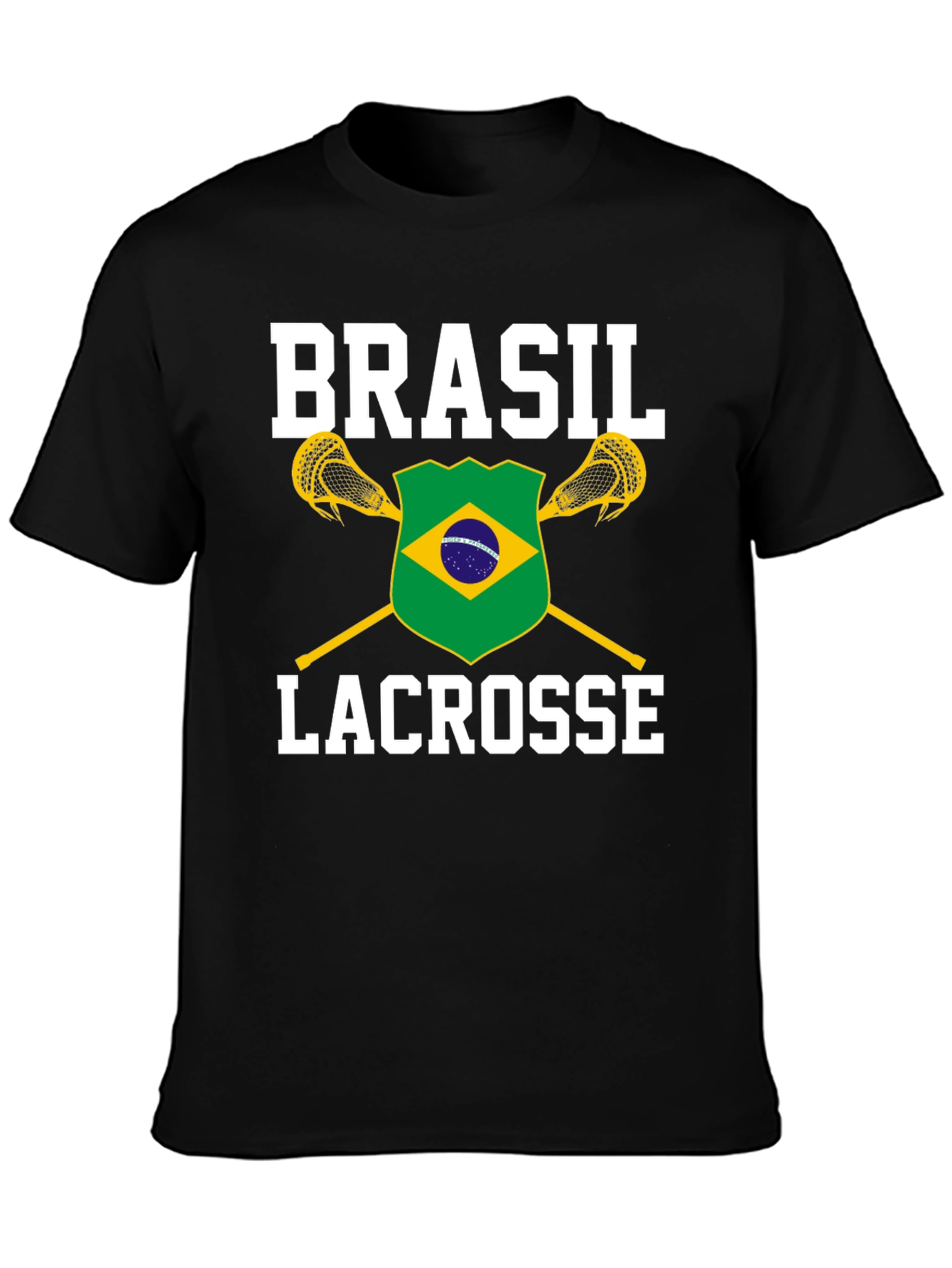 Brasil Lacrosse T-Shirt - Black Cotton Tee