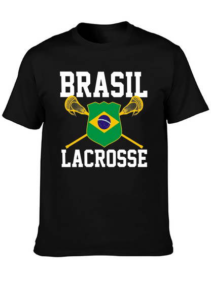 Brasil Lacrosse T-Shirt - Black Cotton Tee