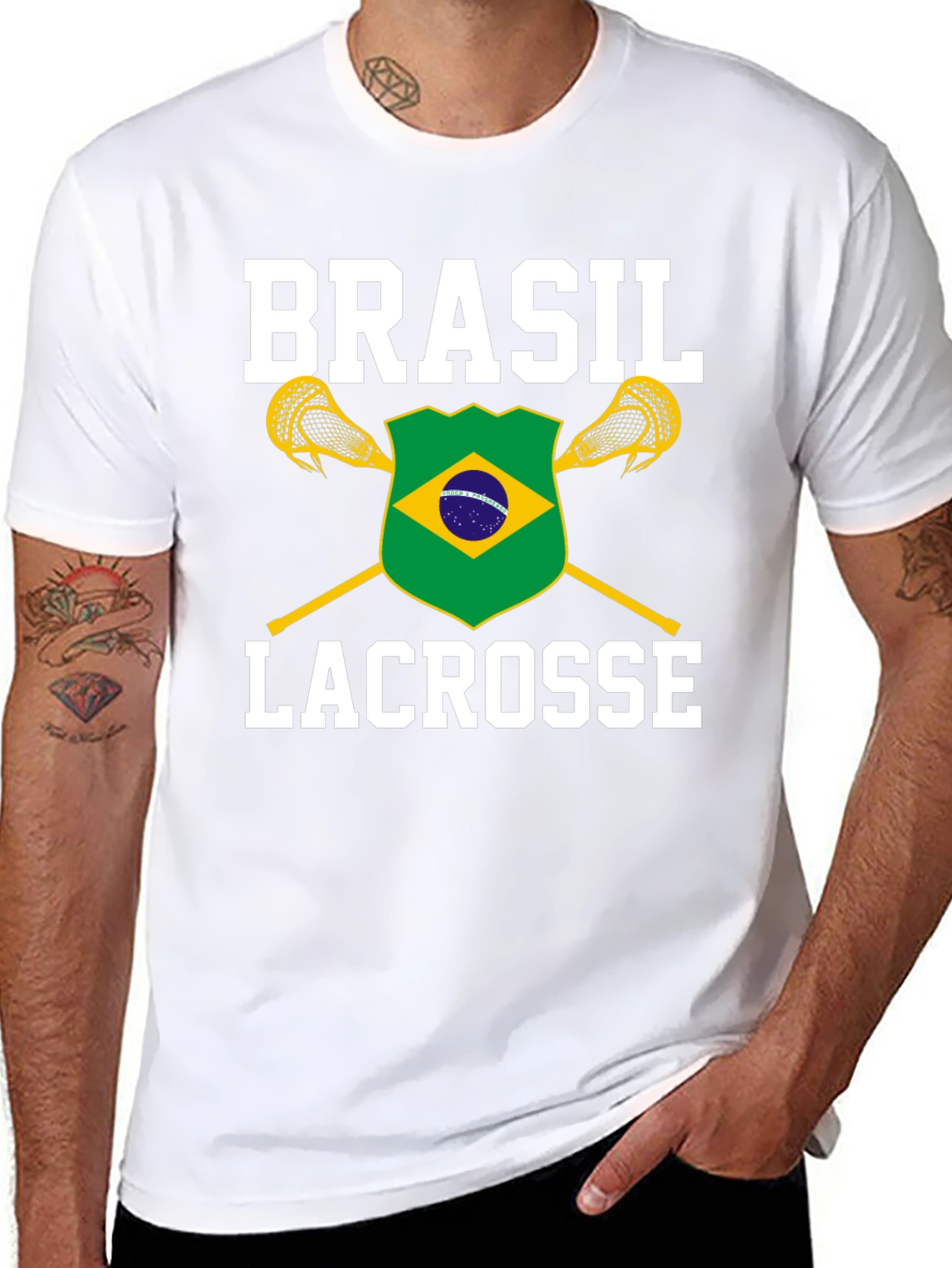 Brasil Lacrosse T-Shirt - Black Cotton Tee