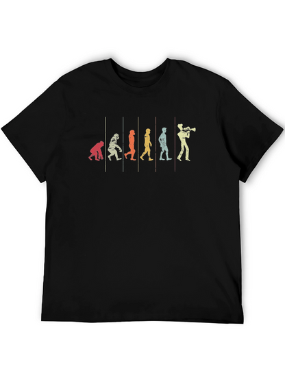 Evolution of Music T-Shirt - Trumpet Player