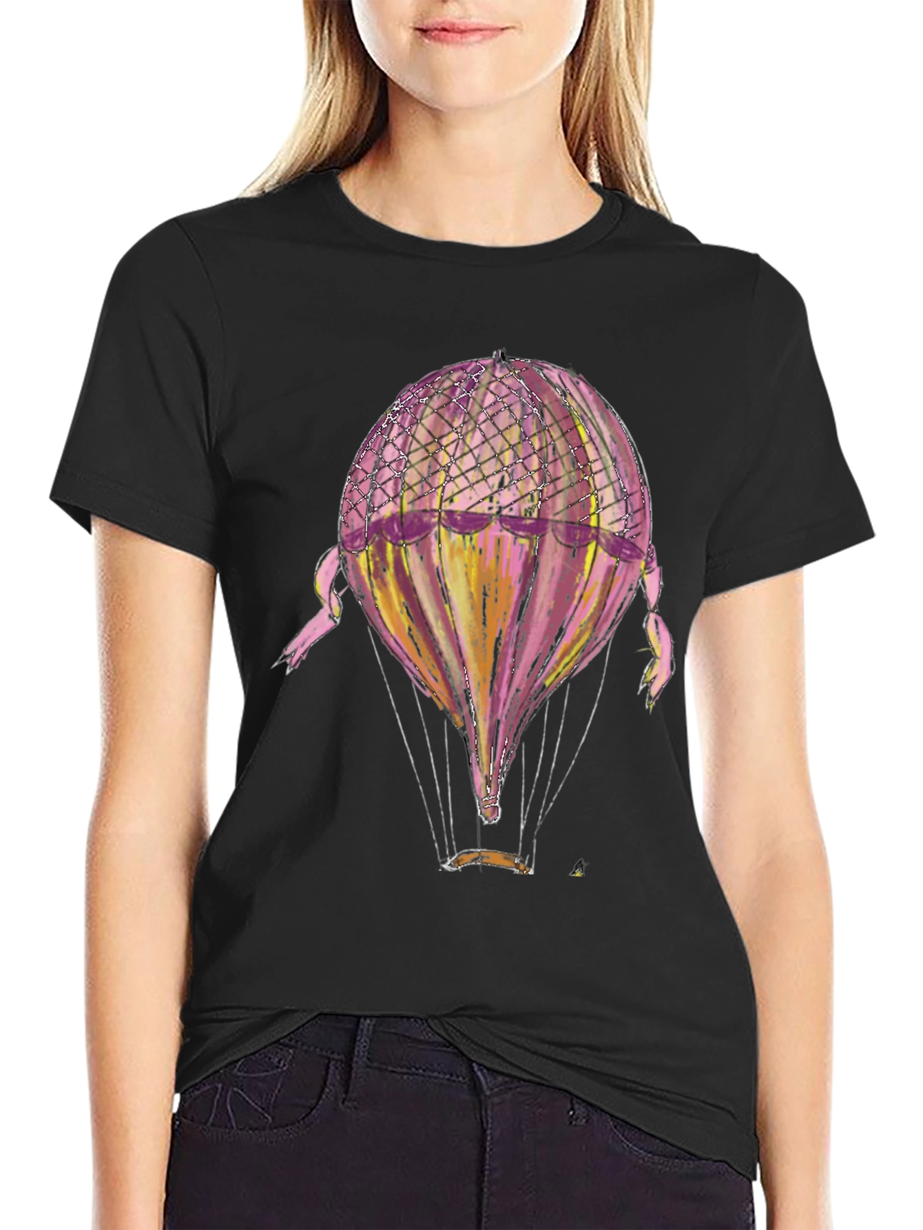 Hot Air Balloon Graphic T-Shirt - Unique Design