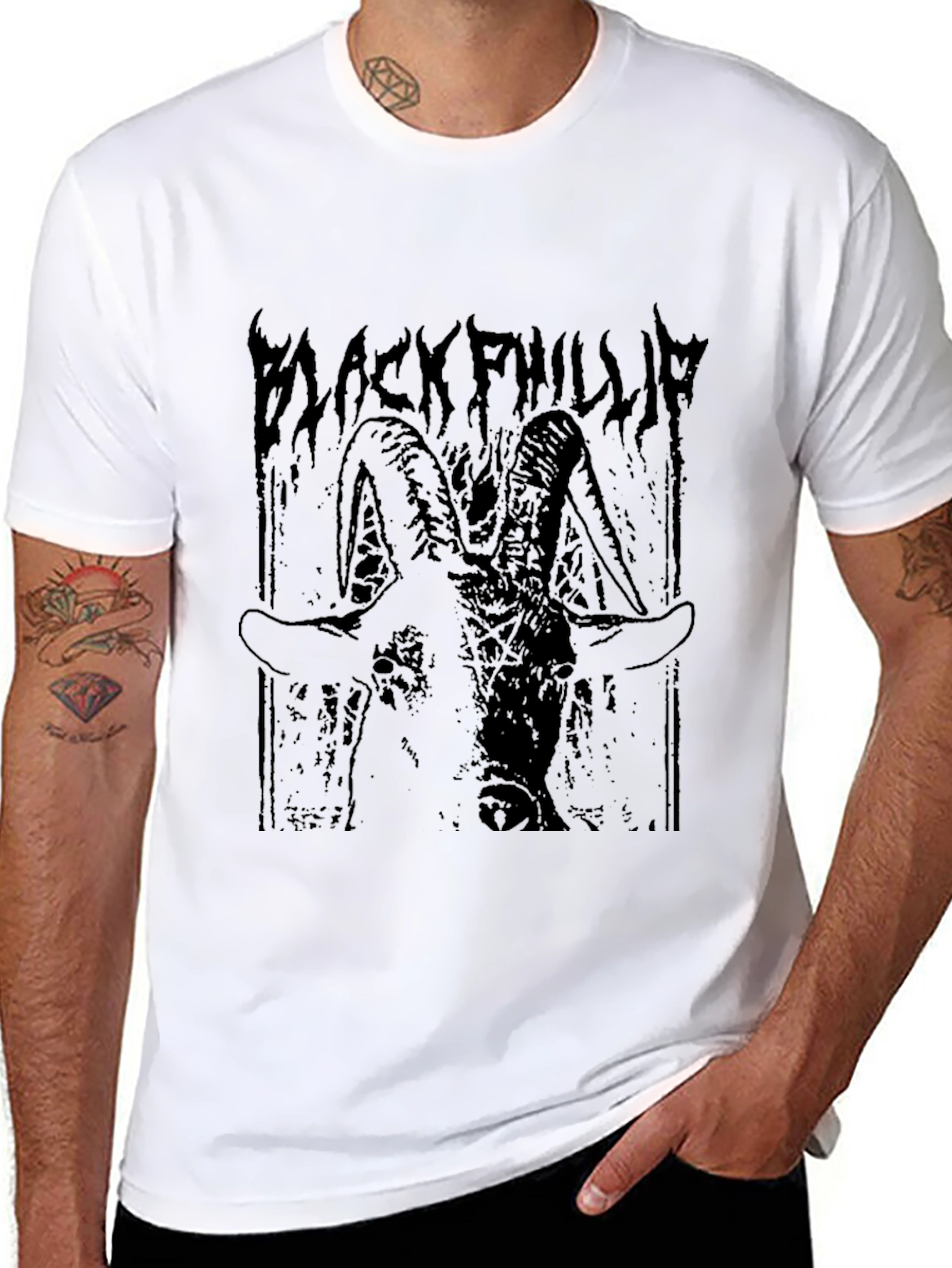 Black Phillip Goat Graphic T-Shirt
