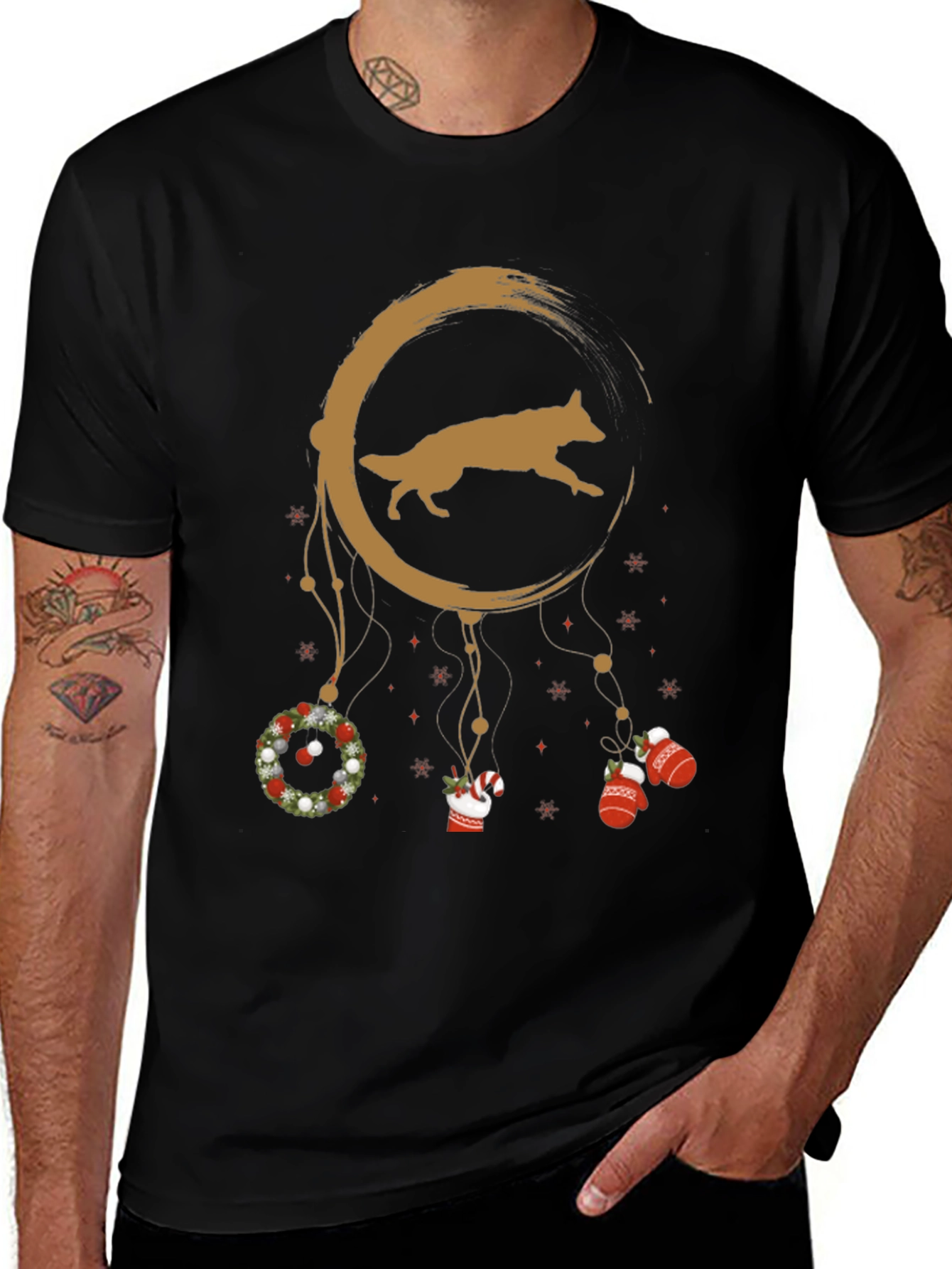 Festive Dog Dreamcatcher T-Shirt