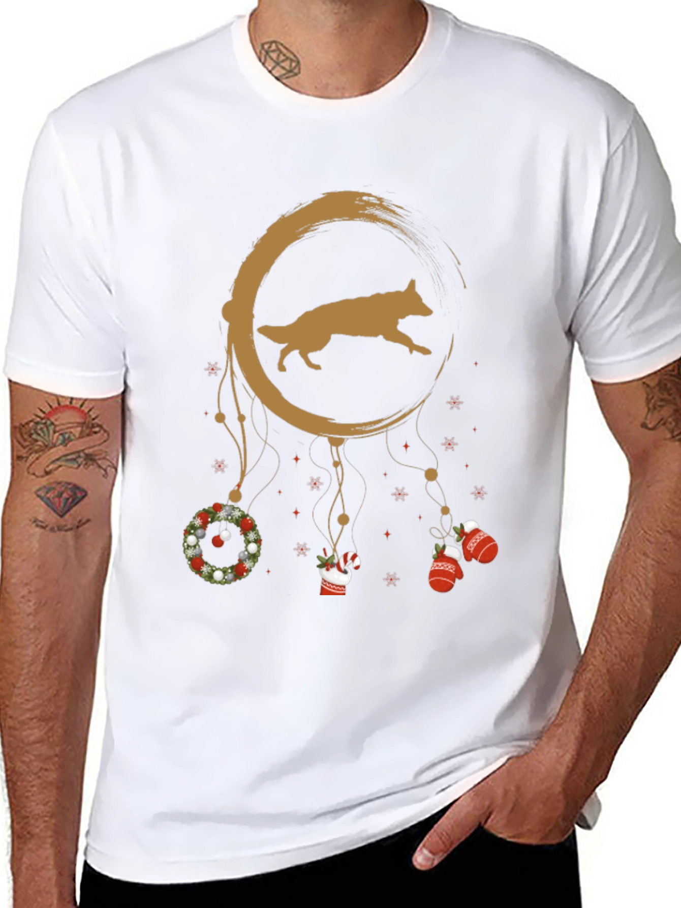 Festive Dog Dreamcatcher T-Shirt