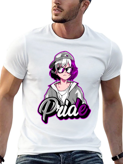 Pride Anime T-Shirt - Black Cotton Blend
