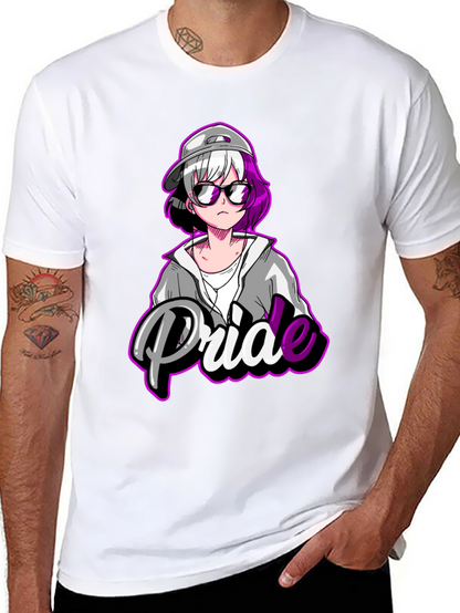 Pride Anime T-Shirt - Black Cotton Blend