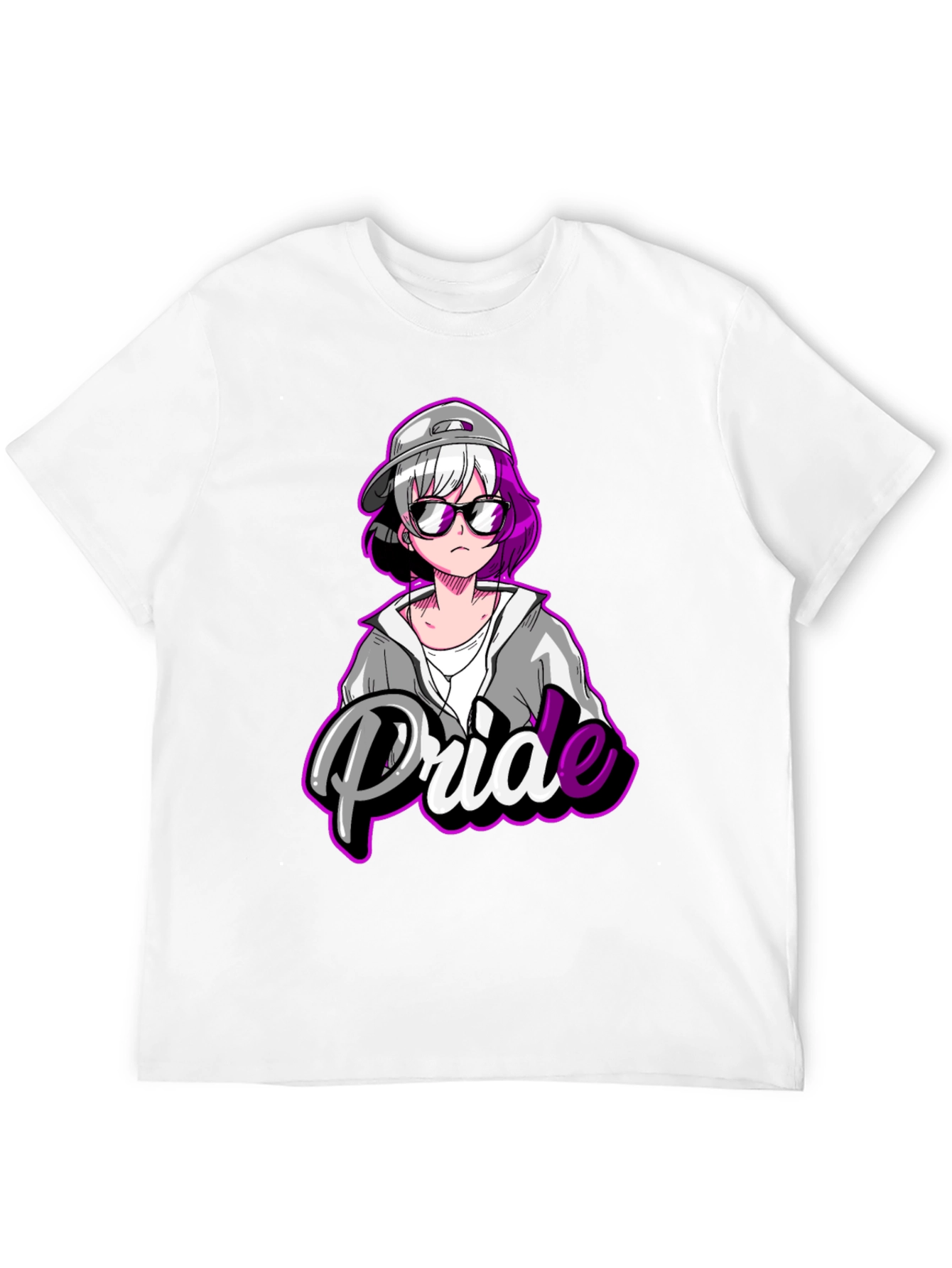 Pride Anime T-Shirt - Black Cotton Blend