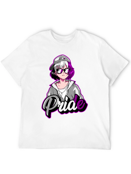 Pride Anime T-Shirt - Black Cotton Blend