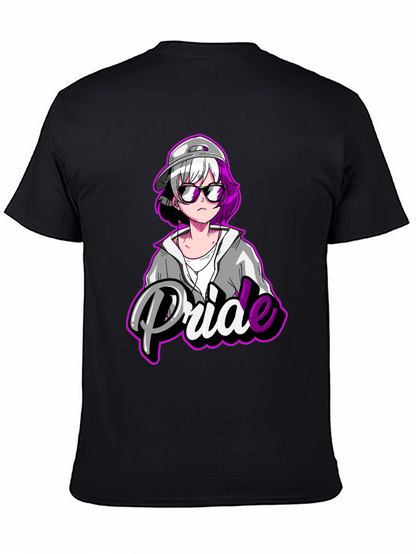 Pride Anime T-Shirt - Black Cotton Blend