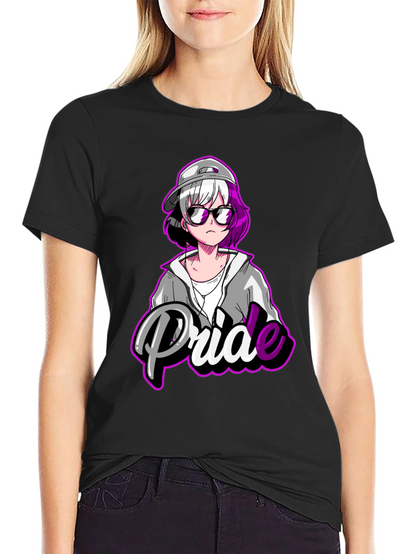 Pride Anime T-Shirt - Black Cotton Blend