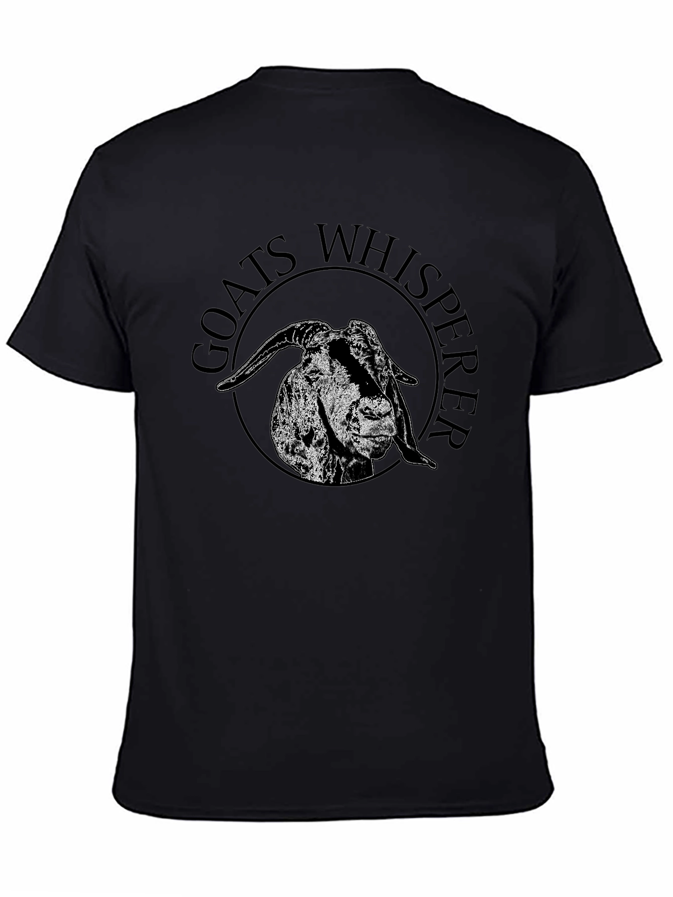 Goats Whisperer Graphic Tee - Black Cotton T-Shirt
