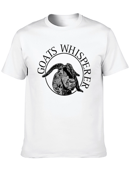 Goats Whisperer Graphic Tee - Black Cotton T-Shirt
