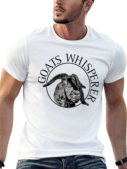 Goats Whisperer Graphic Tee - Black Cotton T-Shirt