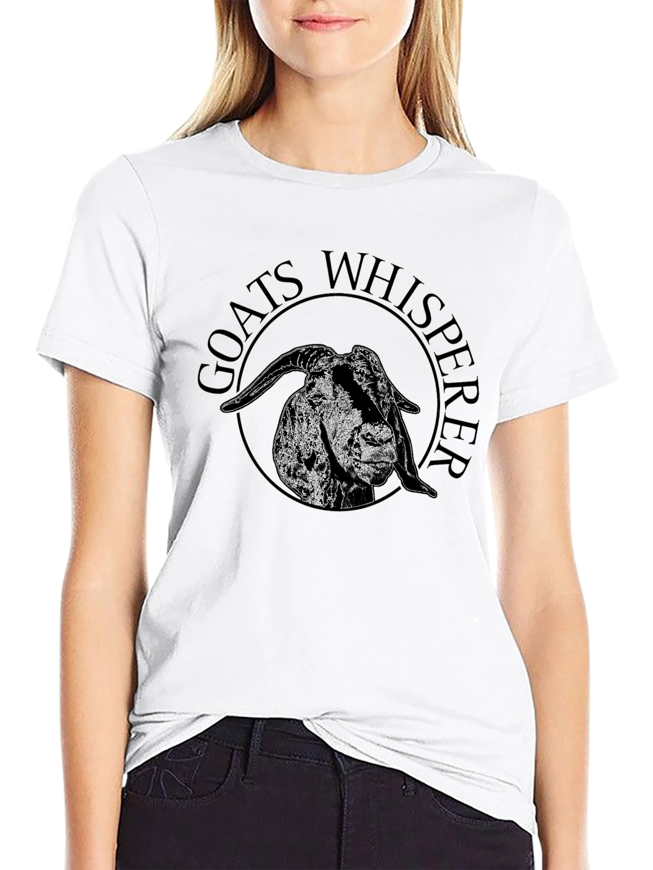 Goats Whisperer Graphic Tee - Black Cotton T-Shirt