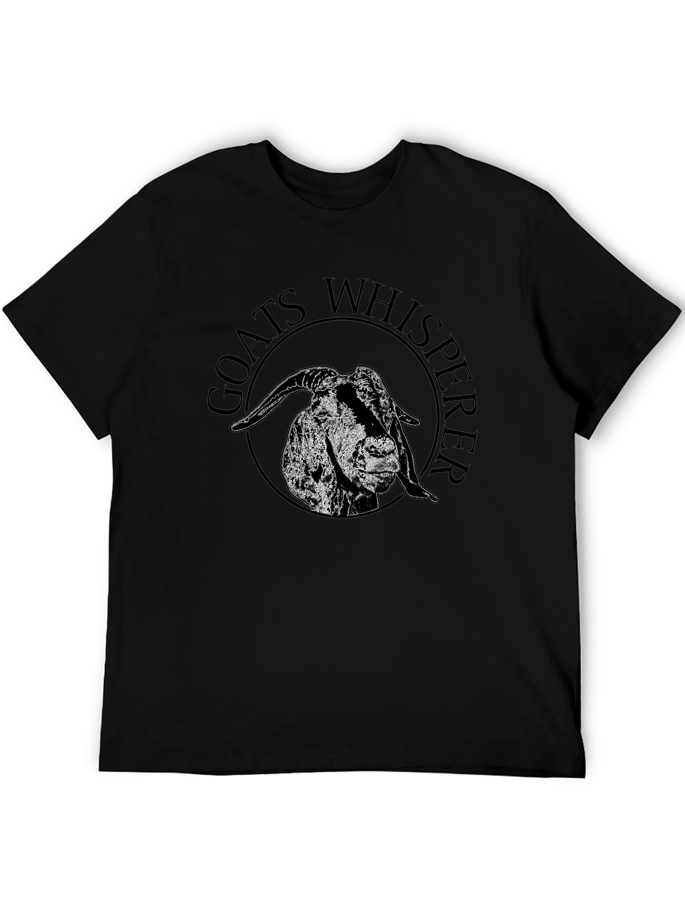 Goats Whisperer Graphic Tee - Black Cotton T-Shirt