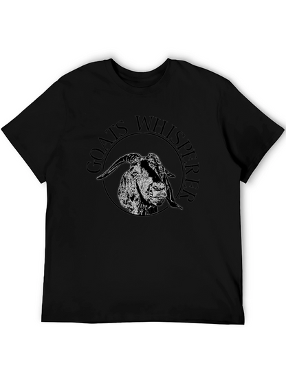 Goats Whisperer Graphic Tee - Black Cotton T-Shirt