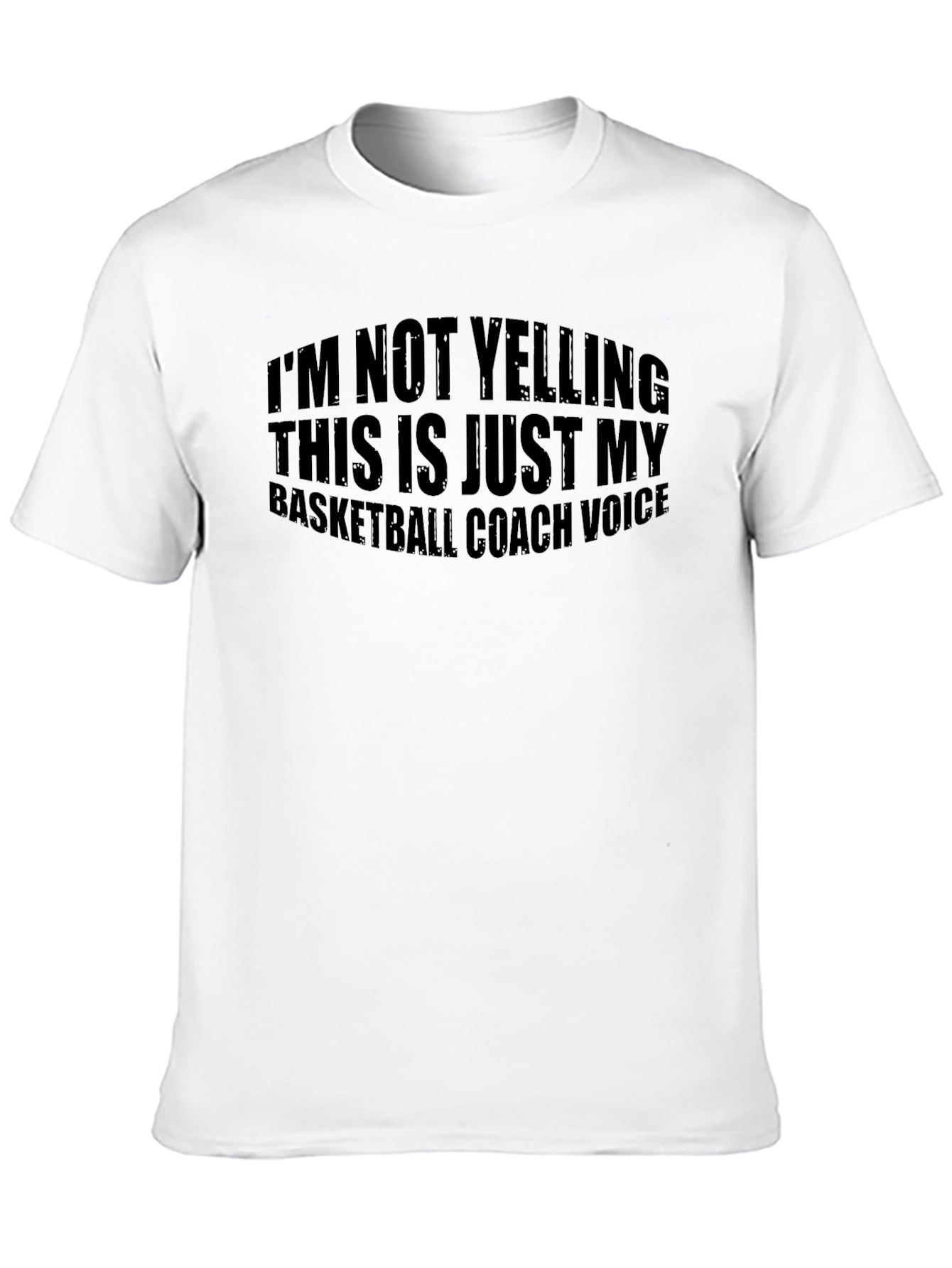 Basketball Coach Voice T-Shirt - Humorous Design