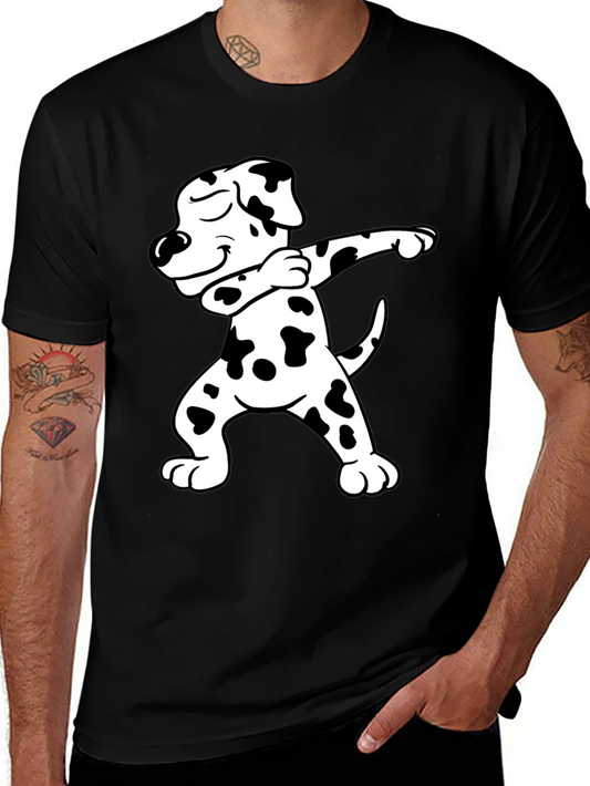 Dabbing Dalmatian Graphic Tee - Black
