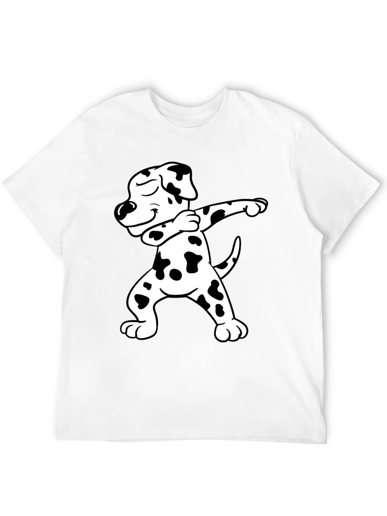 Dabbing Dalmatian Graphic Tee - Black