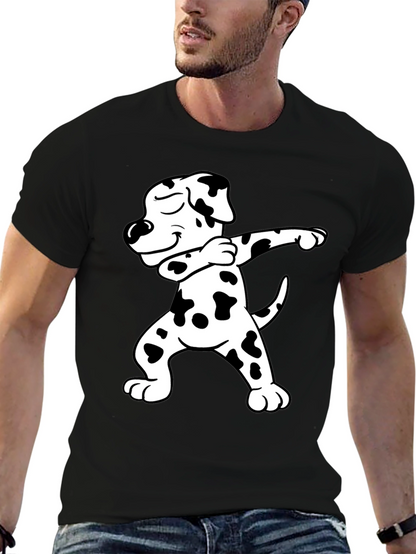 Dabbing Dalmatian Graphic Tee - Black
