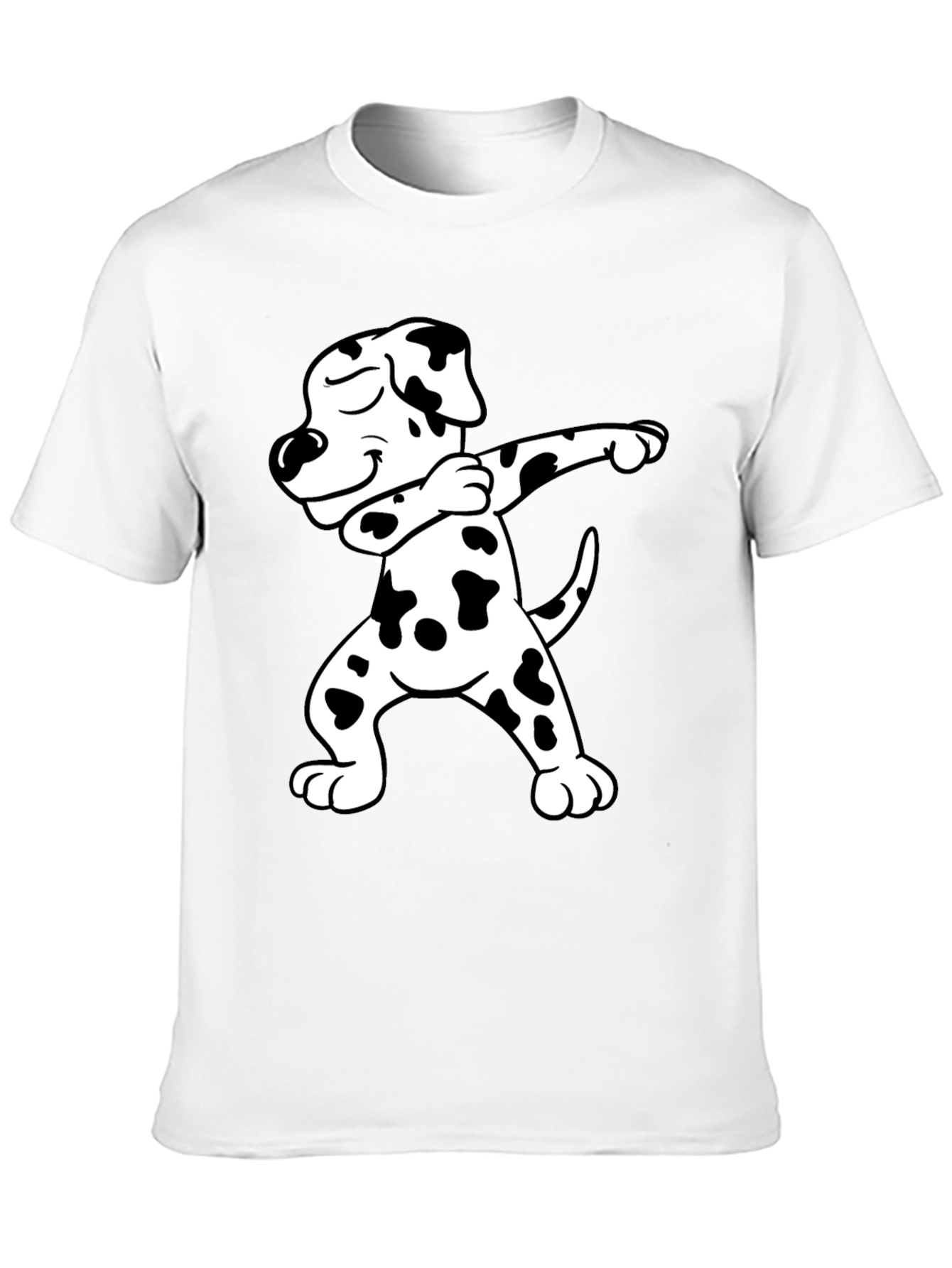 Dabbing Dalmatian Graphic Tee - Black