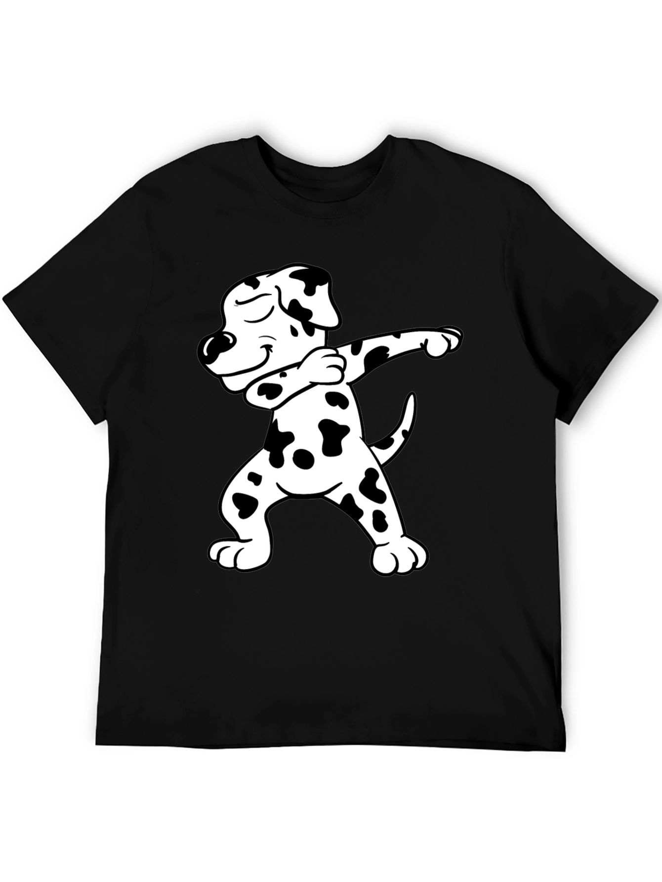 Dabbing Dalmatian Graphic Tee - Black