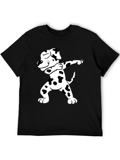 Dabbing Dalmatian Graphic Tee - Black