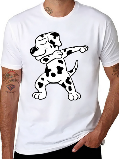Dabbing Dalmatian Graphic Tee - Black