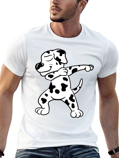 Dabbing Dalmatian Graphic Tee - Black