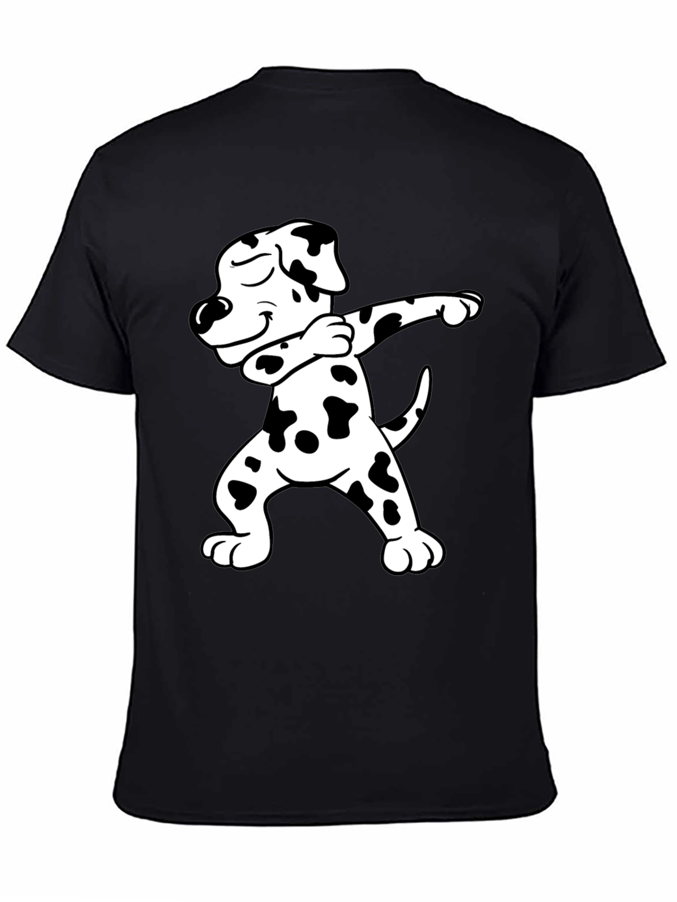 Dabbing Dalmatian Graphic Tee - Black