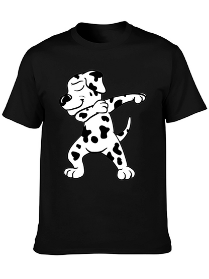 Dabbing Dalmatian Graphic Tee - Black