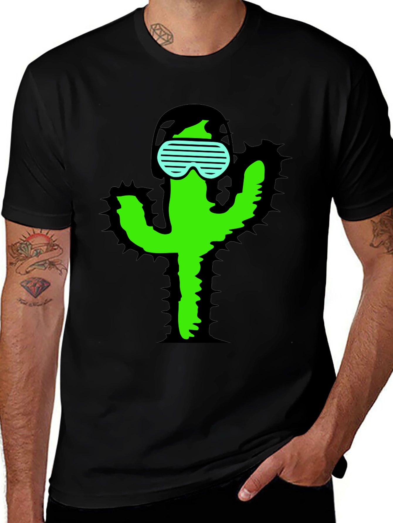 Cool Cactus T-Shirt - Black