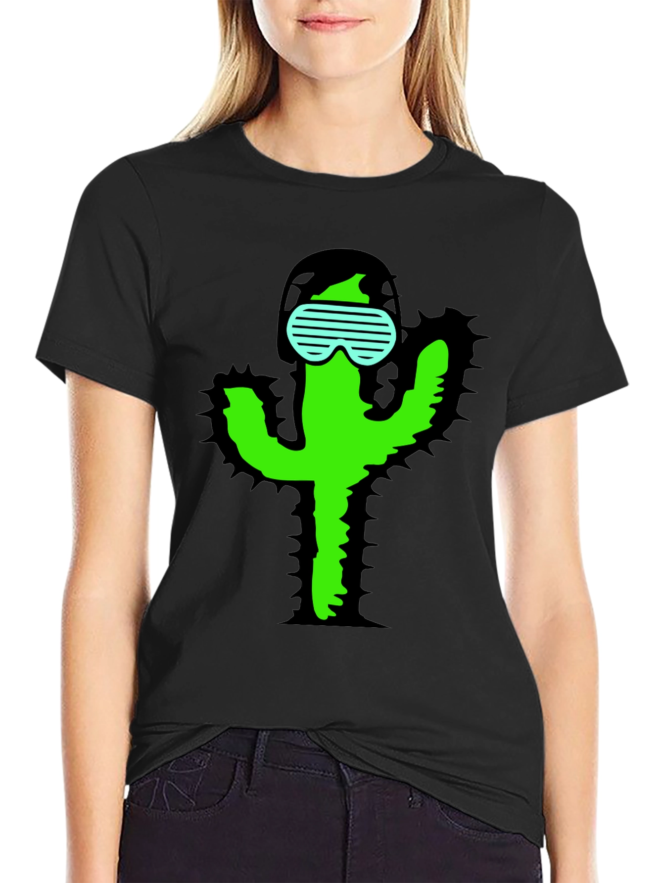 Cool Cactus T-Shirt - Black