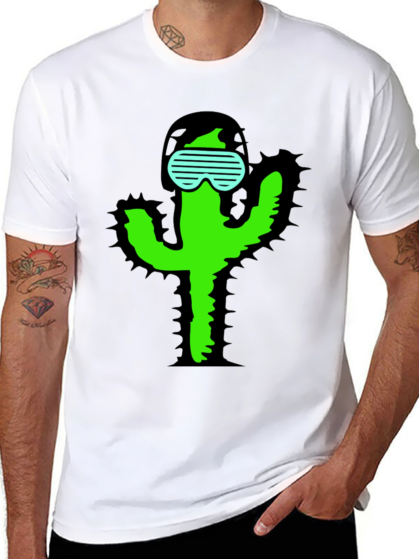 Cool Cactus T-Shirt - Black