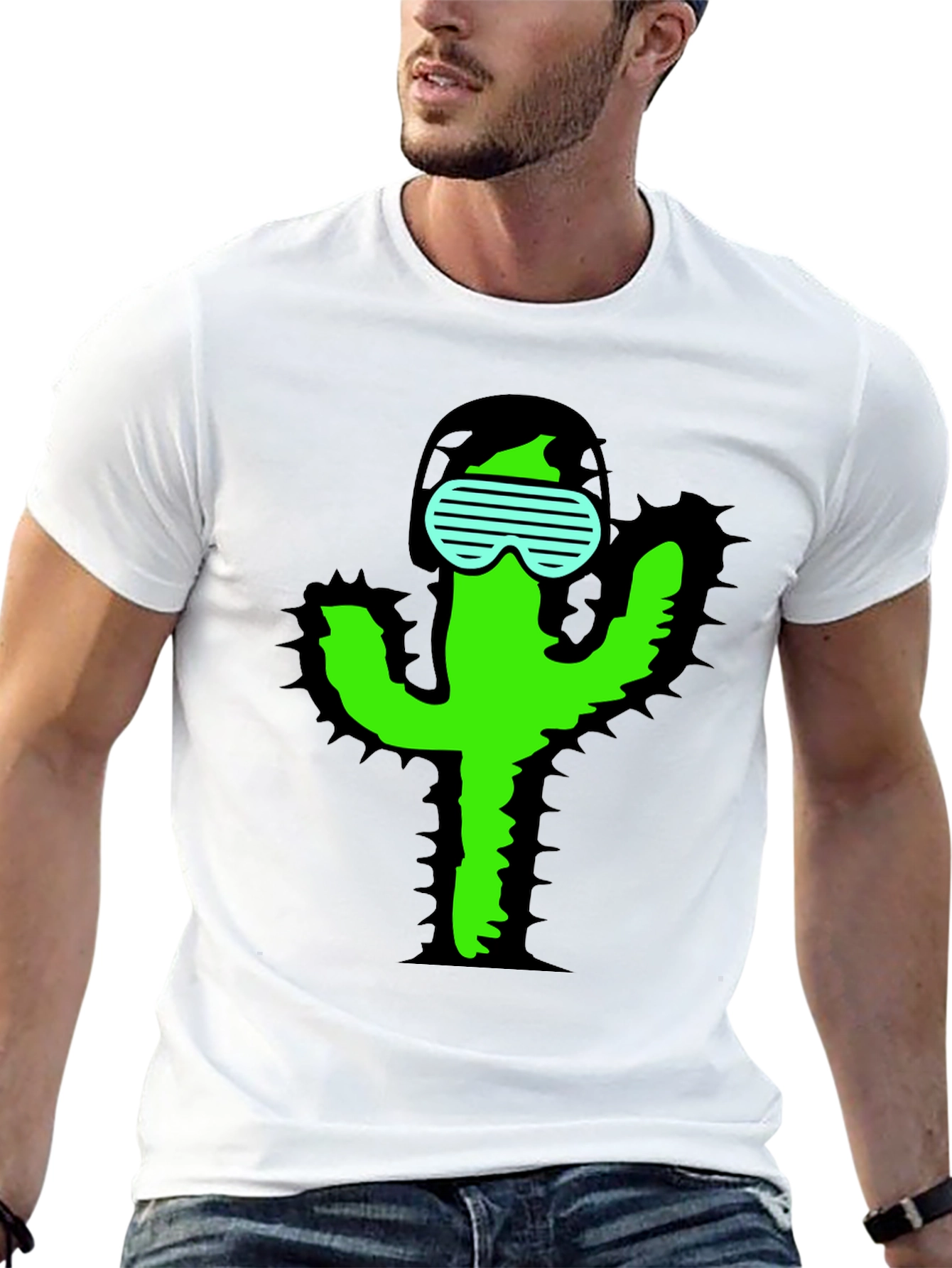 Cool Cactus T-Shirt - Black