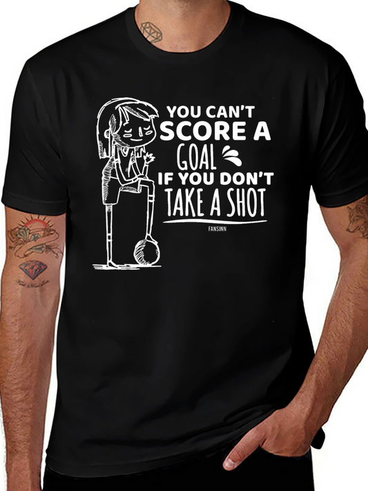 Soccer Motivation Black T-Shirt - Take A Shot