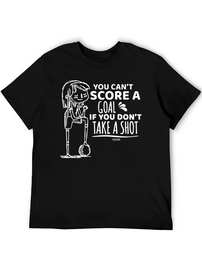 Soccer Motivation Black T-Shirt - Take A Shot