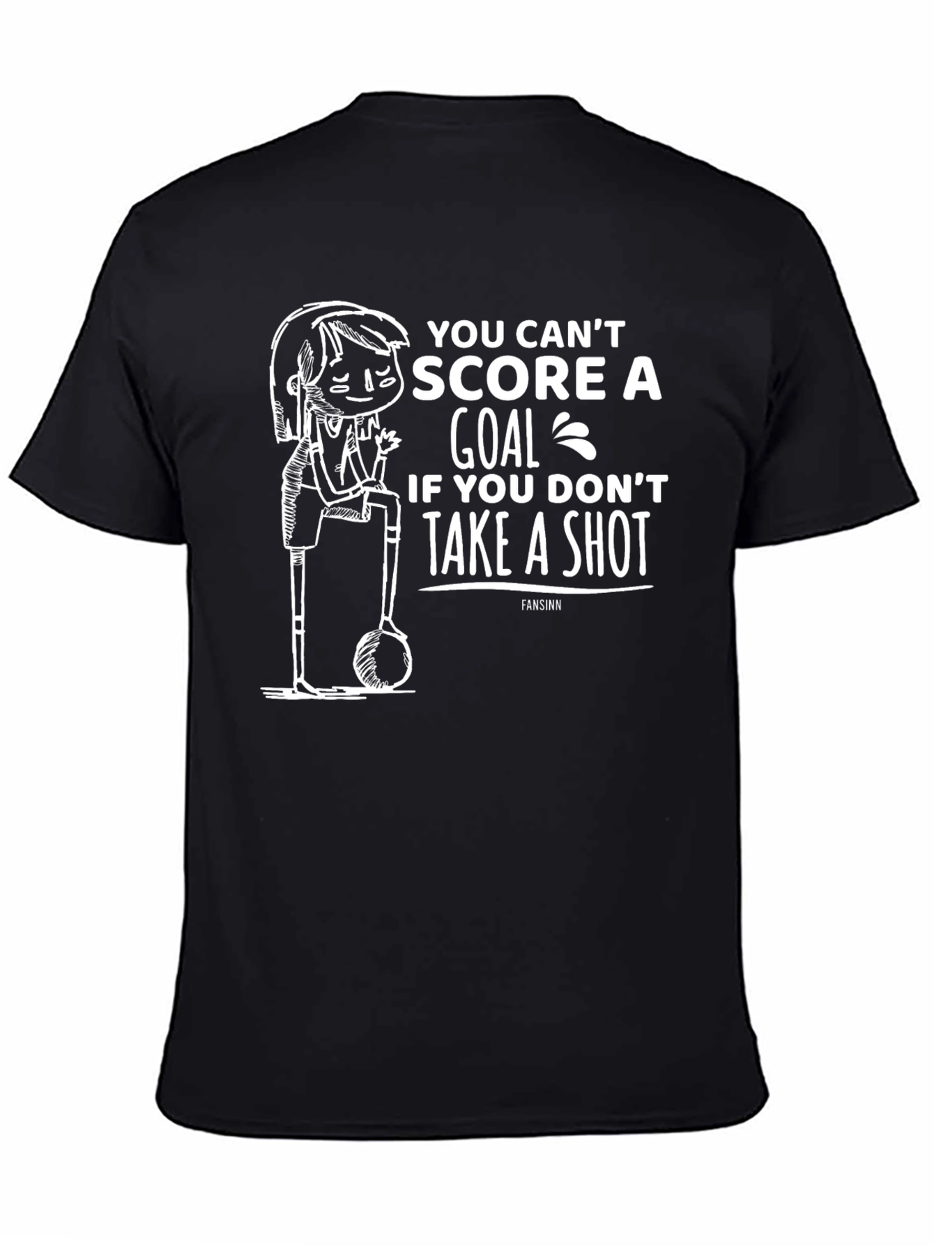 Soccer Motivation Black T-Shirt - Take A Shot