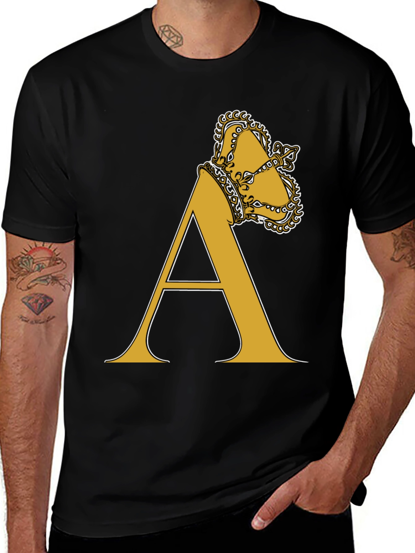 Crown A Letter Tee - King Alpha T-Shirt