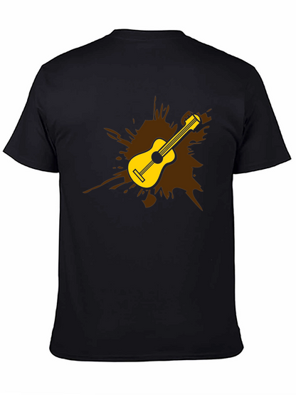 Guitar Splash Graphic Tee - Mens Black T-Shirt