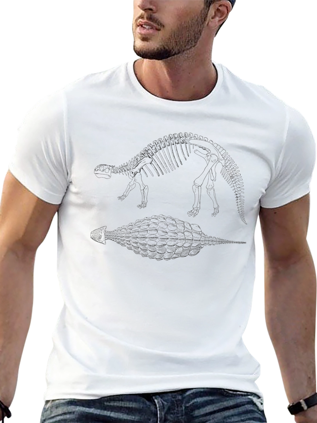 Ankylosaurus Anatomy Black T-Shirt