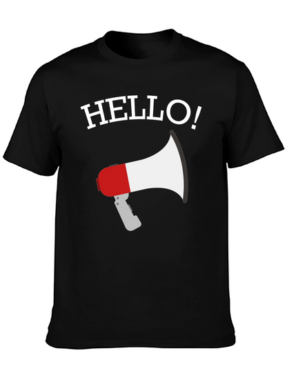 Hello Megaphone Graphic T-Shirt