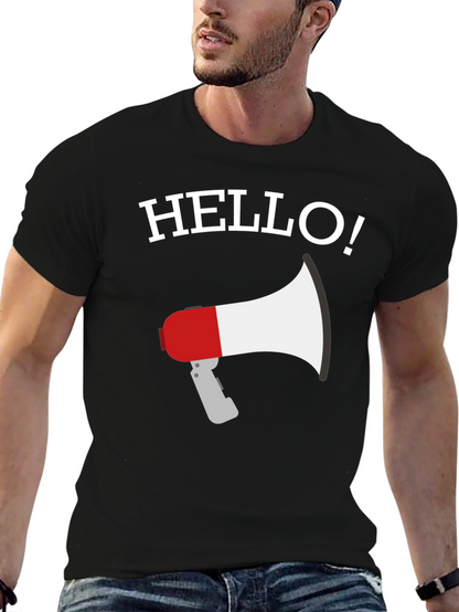 Hello Megaphone Graphic T-Shirt