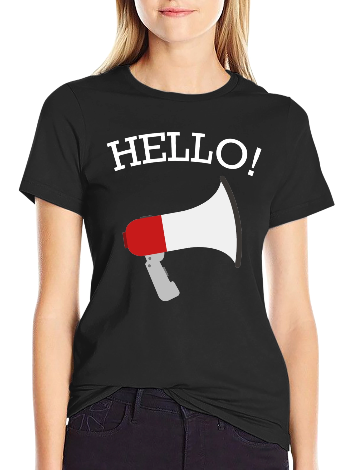 Hello Megaphone Graphic T-Shirt