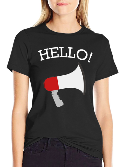 Hello Megaphone Graphic T-Shirt