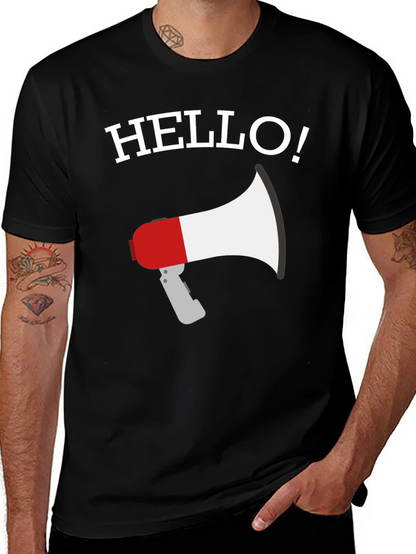 Hello Megaphone Graphic T-Shirt