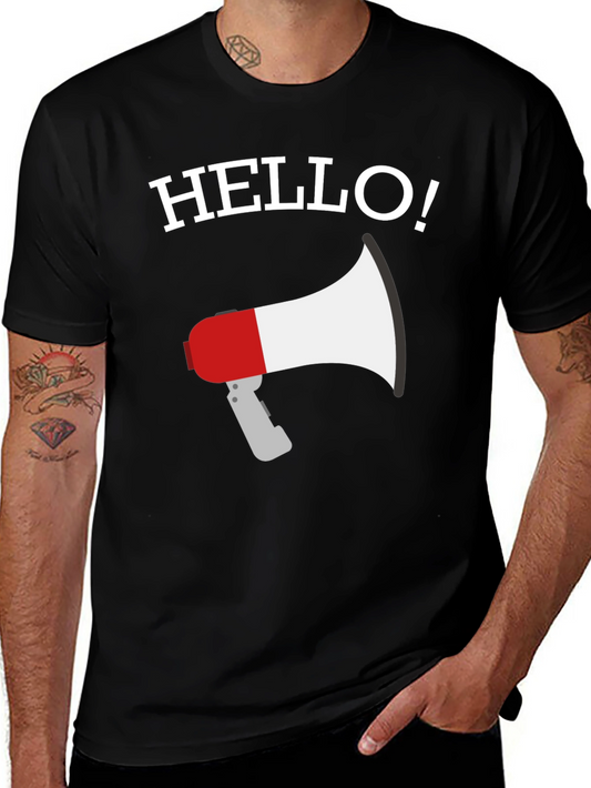 Hello Megaphone Graphic T-Shirt