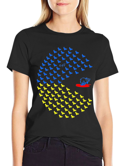 Ukraine Flag Bird Graphic T-Shirt