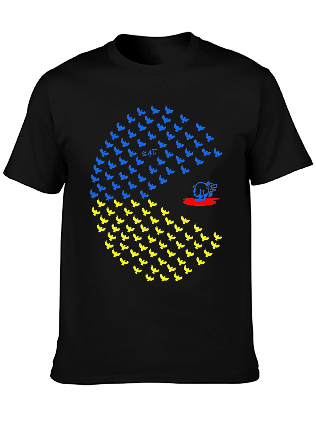 Ukraine Flag Bird Graphic T-Shirt