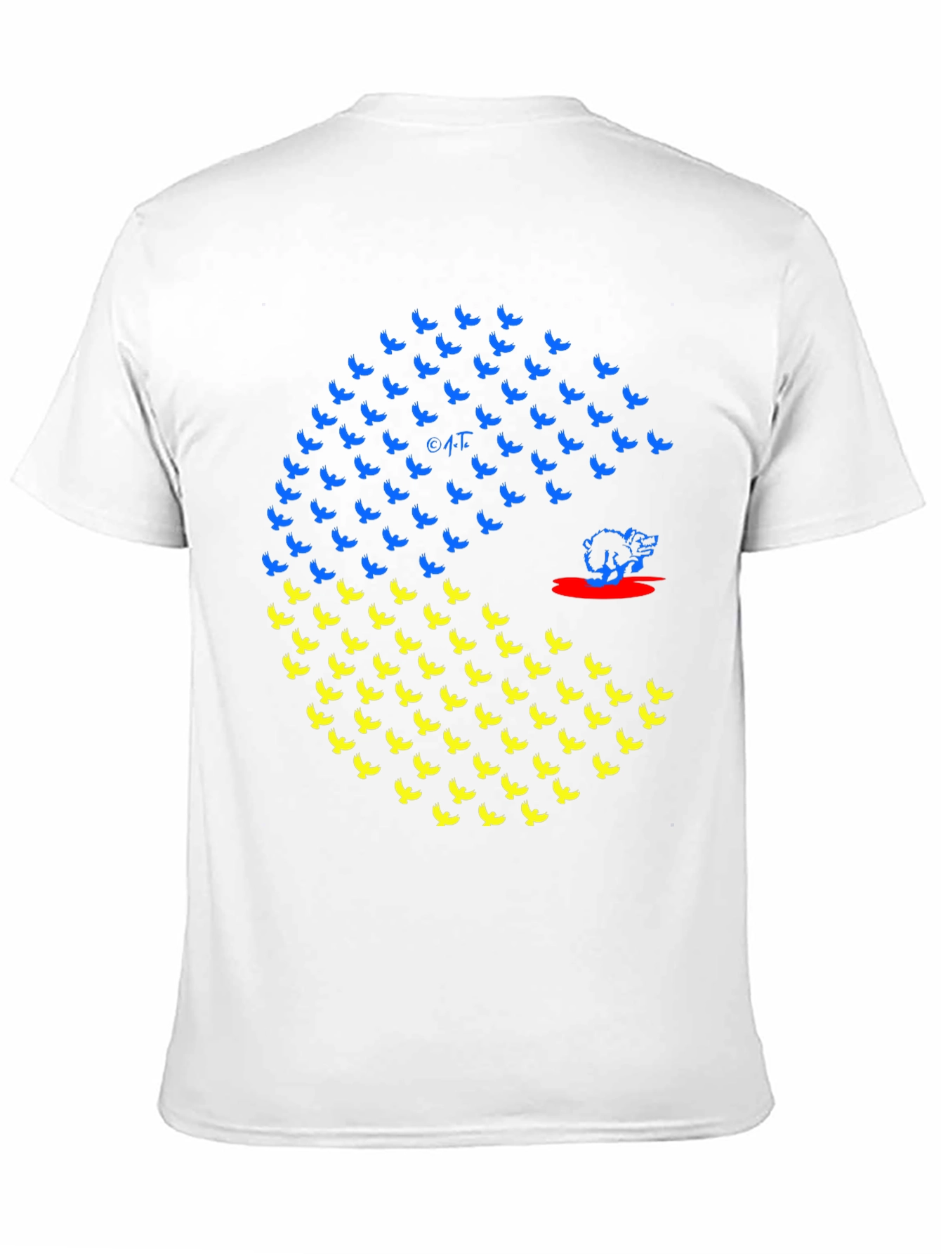 Ukraine Flag Bird Graphic T-Shirt